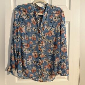 KUT from the Kloth Floral Button-Down Blouse - Size M